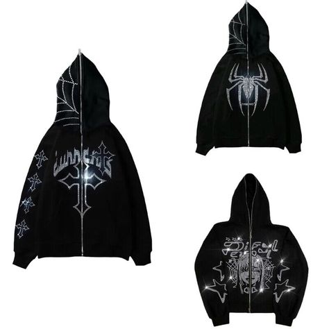 Zip Up Hoodie Casual Pullover Sweatshirt Aesthetics Oversized Jackets Features: Material,zipper fashion hoodie is made of quality polyester fabric. it is light, comfortable, soft, close to the skin, breathable and sweat absorbing. it is a leisure sweatshirt with good running, fitness and exercise. Design,full zip hoodie. gothic punk style. y2k long sleeve, pattern jackets, loose fit fashion hooded sweatshirt,y2k hoodie ,grunges sweatshirts for women, men, teen girls Pair:couple y2k hoodie sweats Y2k Fashion Zip Up Hoodie, Full Zip Hoodie Y2k, Grunge Zip Up Hoodie, Couple Y2k, Alt Zip Up Hoodie, Zip Up Jumper, Sweatshirts Aesthetic, Goth Zip Up Hoodie, Grunge Jacket