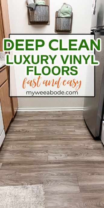 Deep clean your luxury vinyl plank floors with this easy and affordable process. You probably have everything on hand that you need to deep clean your vinyl floors! #myweeabode #deepcleaning #lvpflooring Vinyl Flooring Cleaner, How To Clean Vinyl Floors, Best Way To Clean Vinyl Plank Floors, Vinyl Floor Cleaner Diy, How To Clean Lvp Flooring, How To Clean Vinyl Plank Floors, Clean Linoleum Floors, Diy Vinyl Flooring, Vinyl Wood Plank Flooring