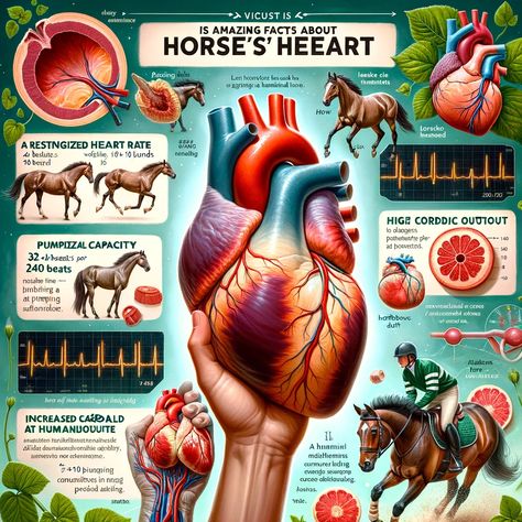 Heart to Hoof: Unveiling the Mysteries of a Horse's Heart | Just Horse Riders Veterinary Study, Equine Vet, Healthy Horses, Veterinary Science, Vet Medicine, Horse Facts, Horse Anatomy, Horse Heart, Incredible Creatures