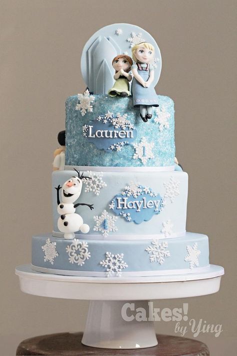 Elsa Birthday Cake, Elsa Anna And Olaf, Pastel Frozen, Frozen Birthday Party Cake, Frozen Themed Birthday Cake, Anna And Olaf, Cake Frozen, Olaf Cake, Bolo Frozen