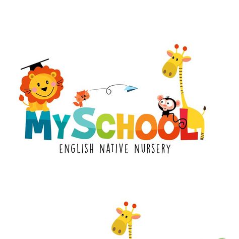 Logo for a Nursery School, many children will be impacted! by CChick Preschool Logo, Kindergarten Logo, Daycare Logo, Education Logo Design, Book And Magazine Design, Kids Logo Design, Baby Logo, School Kindergarten, Logo And Identity