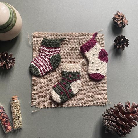 TEST CALL! [OPEN] I’m really excited to finally share these! I had the notion to make something festive, without the commitment to a big project. These hit the spot! A quick make, and perfect for using up scraps! I’m looking for 6 testers to test my sweet Mini Stocking pattern! (You don’t need to make all three ☺️) If you’re interested, please read below! To apply: ✨ follow my account and like this post ✨ share this to your stories and tag me so I don’t miss it! ✨ comment on this post ... Mini Stocking Pattern, Stocking Patterns, Plush Yarn, Chocolate Coins, Stocking Pattern, Crochet Decoration, Digital Patterns, Dk Weight Yarn, Big Project