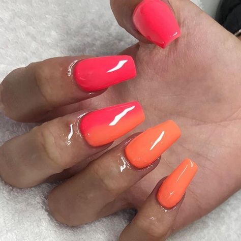 Premier Gel ™ on Instagram: “Premier Gels Mexico & Tequila Sunrise 🧡 By @dollface_hair_and_beauty ——————————————————————————- #ombrenails #ombre #summernails…” Tequila Sunrise Nails Summer, Tequila Sunrise Nails, Sunrise Nails, Mexico Tequila, Tequila Sunrise, Nails Summer, Ombre Nails, Tequila, Summer Nails