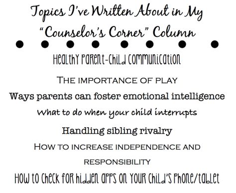 Screen Shot 2016-01-05 at 5.15.57 PM School Counselor Newsletter, Child Phone, School Newsletter, Support Worker, School Social Work, Sibling Rivalry, Family Support, My School, School Counseling