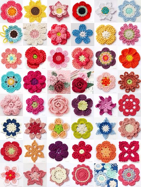 Crochet mini flowers + Free Pattern + Diagrams Crochet Flower Diagram, Crochet Mini Flowers, Flower Diagram, Flower Projects, Mini Flowers, Easy Crochet Projects, Crochet Flower Tutorial, Crochet Flower Patterns, Crochet Flower