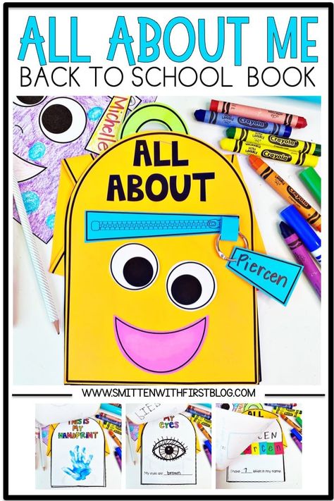 All About Me Backpack, School Hallway Displays, Preschool First Week, Kindergarten First Week, Preschool First Day, Parent Night, Hallway Displays, First Day Activities, All About Me Preschool