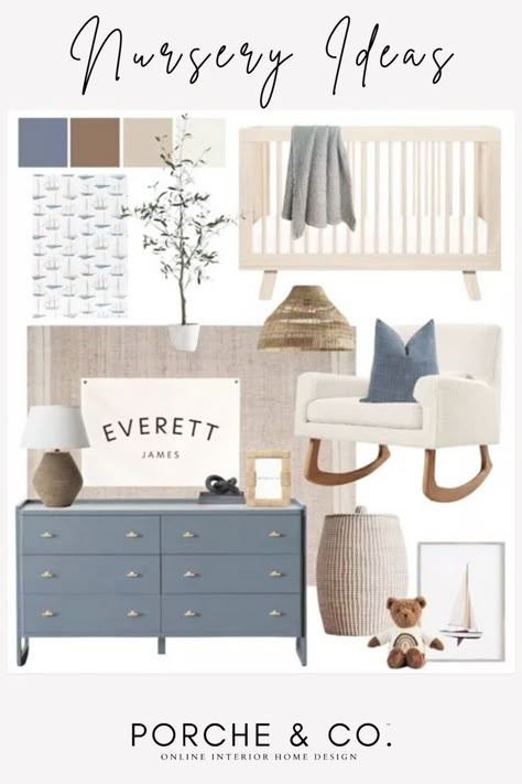 Boy Nursery Design, Blue Nursery Boy, Classic Nursery, Nursery Room Ideas, Nursery Room Design, Nursery Room Boy, Baby Room Inspiration, Baby Boy Room Nursery, Nursery Room Inspiration