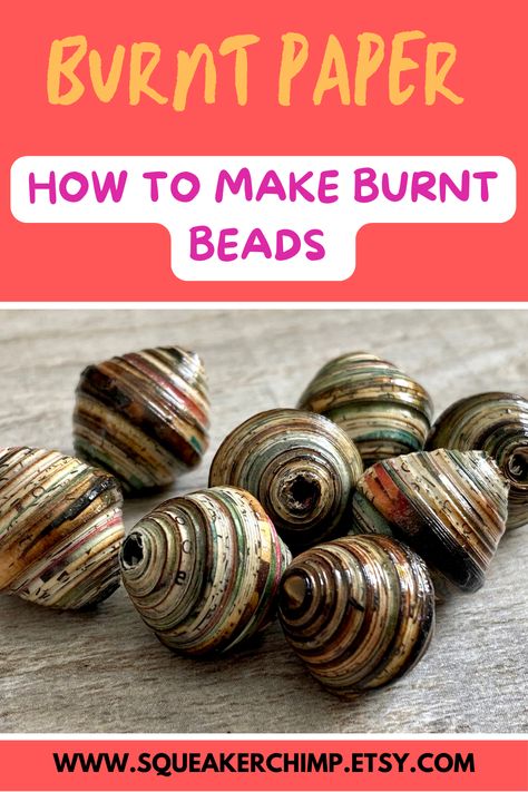 Bead Making Tutorials, African Paper Beads, Recycled Magazine Crafts, Paper Beads Tutorial, Paper Beads Diy, Paper Beads Template, Burnt Paper, Make Paper Beads, Denim Earrings