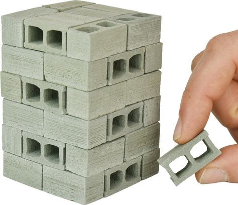 Men Desk, Diorama Supplies, Cinder Blocks, Man Gifts, Cool Desktop, Toy House, Cinder Block, Construction Toy, Unique Gifts For Men