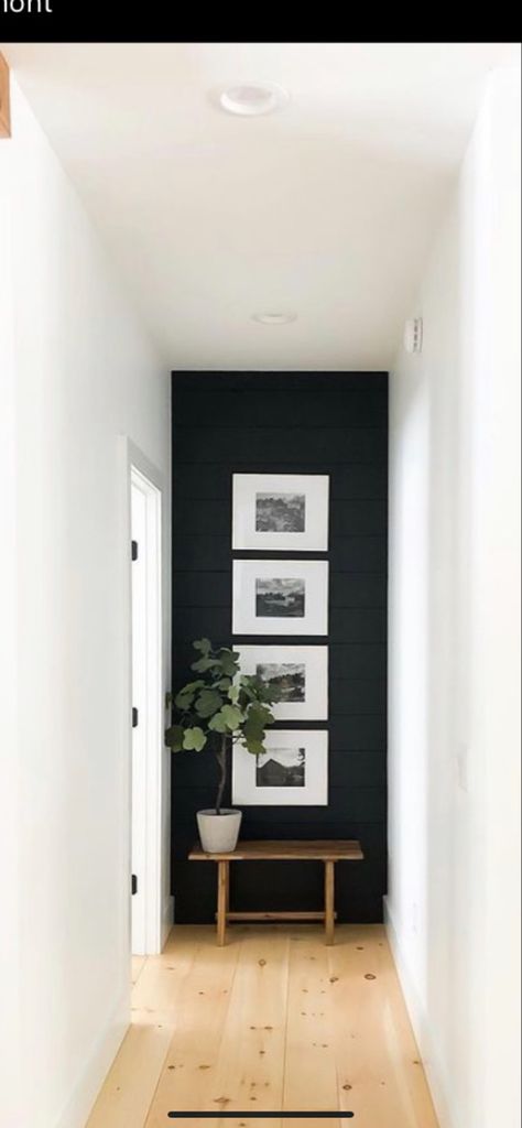 Long Hallway Wall Decor Ideas Modern, Hallway Interior Design, End Of Hallway, Hallway Interior, Hallway Makeover, Hallway Entrance, Narrow Hallway Decorating, Hallway Inspiration, Front Entryway