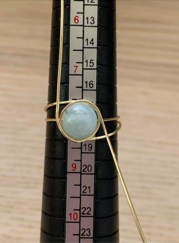 How To Make Wire Bead Rings, Wire Wrap Bead Ring, Wire Wrapped Rings With Stones, Wire Ring Jewelry, Making A Ring With Wire, Making Wire Rings, Make Rings With Wire, Easy Wire Wrapped Rings, Wire Wrap Rings Diy