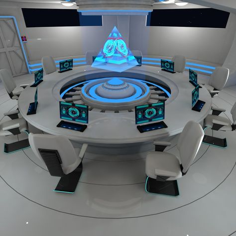 Sci Fi Computer Room, Futuristic Computer Room, Sci Fi Table, Futuristic Aesthetic Technology, Future Technology Aesthetic, Futuristic Technology Aesthetic, Savonius Wind Turbine, Futuristic School, Futuristic Room