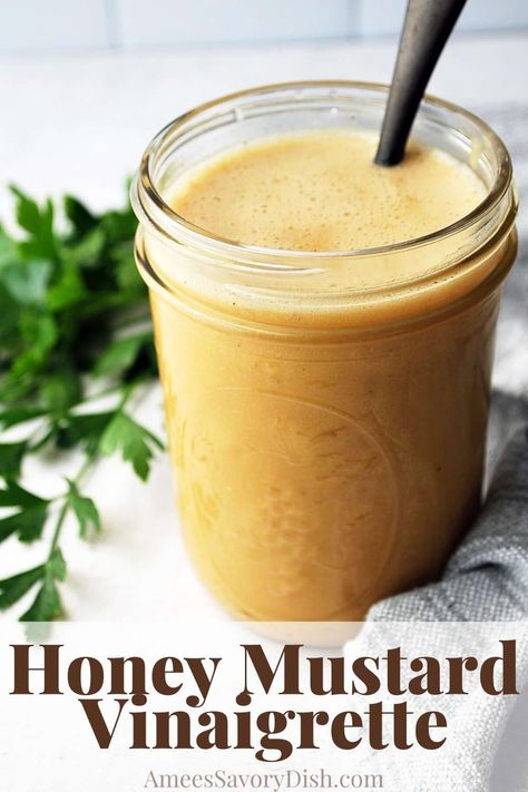 Healy Foods, Burger Sauces, Honey Mustard Sauce Recipe, Honey Mustard Salad Dressing, Mustard Salad Dressing, Sweet Sauces, Homemade Honey Mustard, Honey Mustard Vinaigrette, Dijon Vinaigrette