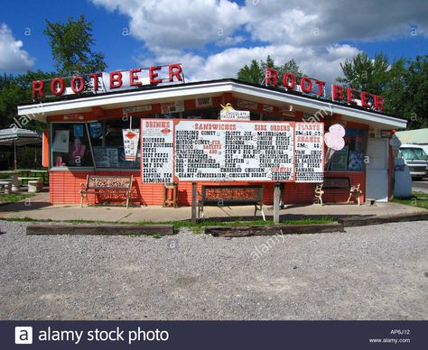 Old Fashioned Root Beer Stand Indian Lake Ohio Stock Photo ... Indian Lake Ohio, Beer Stand, Indian Lake, Simpler Times, Root Beer, Boating, Columbus, Old Fashioned, Ohio