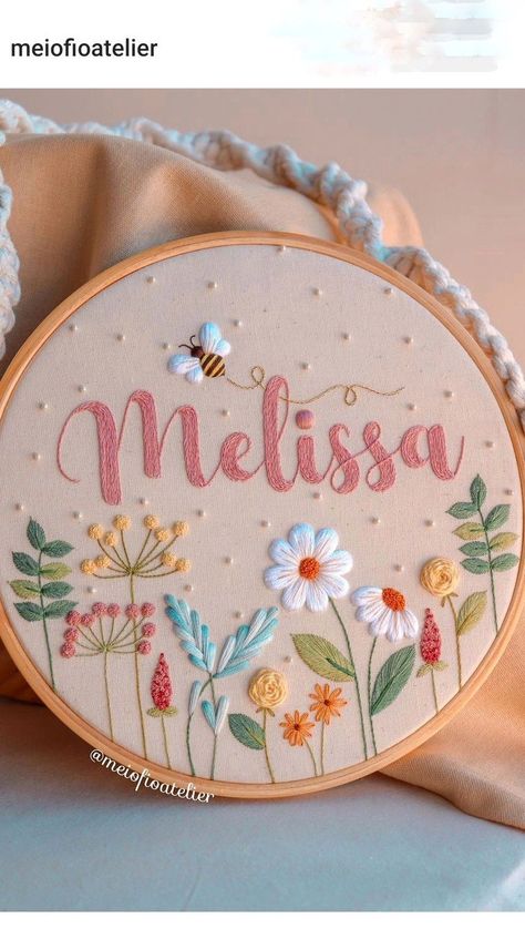 Newborn Embroidery Ideas, Name Embroidery Ideas, Embroidery Birth Announcement, Embroidery Floss Crafts, Newborn Embroidery, Embroidery Hoop Art Diy, Basic Hand Embroidery Stitches, Hand Embroidery Patterns Free, Diy Embroidery Designs