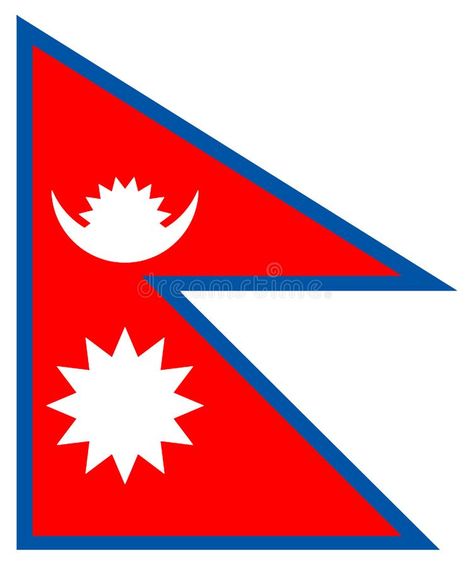 Flag Of Nepal. Nepal flag.. Illustration about pennon, combination, nepalese, crimson, jhanda, flag, double, logo, nonquadrilateral, faces, nepal, peace, national, pennons - 121689648 Nepal Ka Jhanda Ka Photo, Nepal Flag Image, Asia Flags, Nepali Flag, Flag Of Nepal, Air Force Badge, Nepal Flag, Flag Image, Cute Disney Quotes