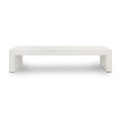 Outdoor Lounging | PARISH COFFEE TABLE Waterfall Coffee Table, Four Hands Furniture, Industrial Materials, Concrete Coffee Table, Coffee Table Grey, Concrete Forms, Home Coffee Tables, Concrete Table, Coffee Table Rectangle