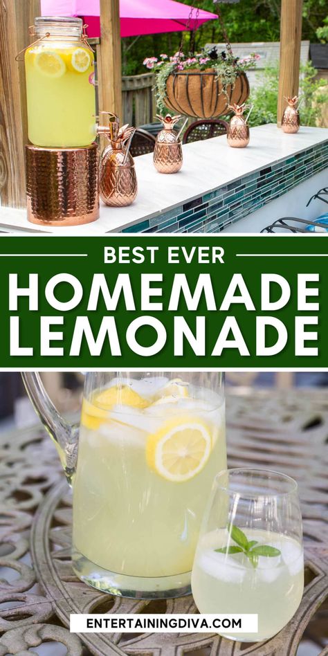 Old Fashioned Lemonade, How To Make Lemonade, Homemade Lemonade Recipes, Lemonade Concentrate, Jello Shot, Homemade Syrup, Refreshing Drinks Recipes, Frozen Lemonade, Lemonade Recipe