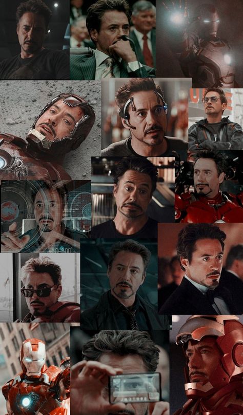 Tony Stark Collage Wallpaper, Iron Man Collage Wallpaper, Tony Stark Images, Loki Cat, Marvel Collage, Tony Iron Man, Tony Stark Wallpaper, Tony Stark Quotes, Tony Stark Comic