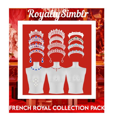 Sims & Architecture — royaltysimblr: French Royal Jewelry Collection -... Sims4 Royal Cc, Sims 4 Royal Family, Sims 4 Princess Cc, Sims 4 Royal Cc, Sims Architecture, Sims Royal, Ts4 Accessories, Sims Accessories, Sims 4 Hair Male