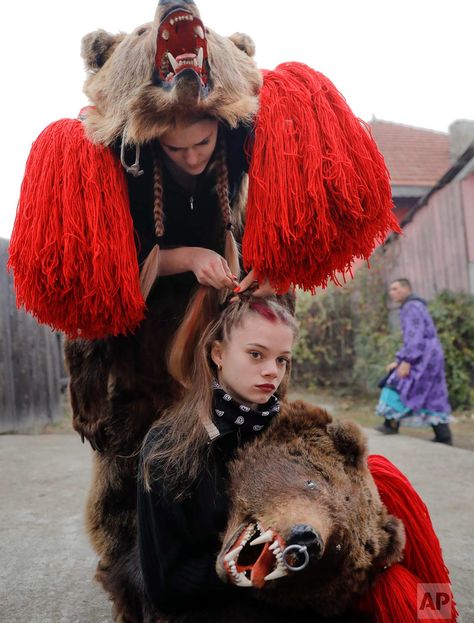 Shaman Woman, Fur Costume, Folklore Art, Dancer Wear, Ethno Style, Bear Costume, Winter Festival, European Culture, Eastern European