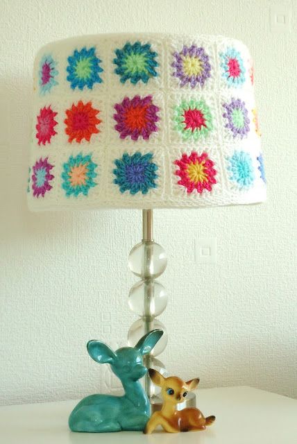 Powder Blue Lamp Shade, Crochet Lampshade, Crochet Lamp, Confection Au Crochet, Vintage Deer, Crochet Home Decor, Fall Diy, Love Crochet, Crochet Home