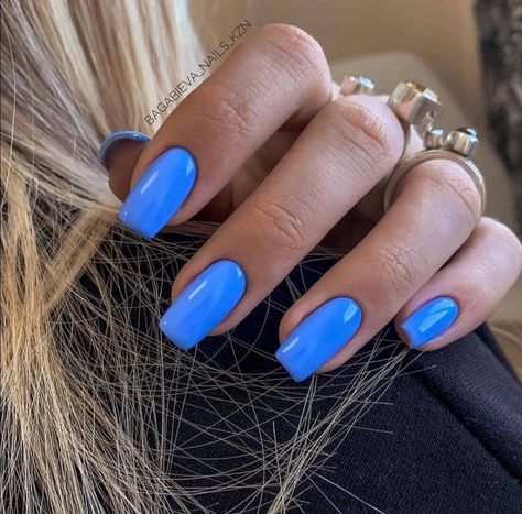 Cute Rounded Square Nails, Almond Nail Dip Powder, Bright Color Vacation Nails, Ultra Blue Nails, Neon Coral Nails Acrylic, Coffin Bright Nails, Royal Blue Nails Summer, Dip Nails 2023 Trends, Cobalt Blue Almond Nails