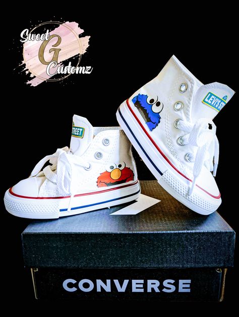 Excited to share the latest addition to my #etsy shop: Custom Kid's Converse Shoes Boys https://etsy.me/3bSg99P Converse Shoes Boys, Elmo Shoes, Kids Converse Shoes, Custom Baby Shoes, Elmo Birthday Party, Toddler Converse, Elmo Party, Ribbon Laces, Converse Run