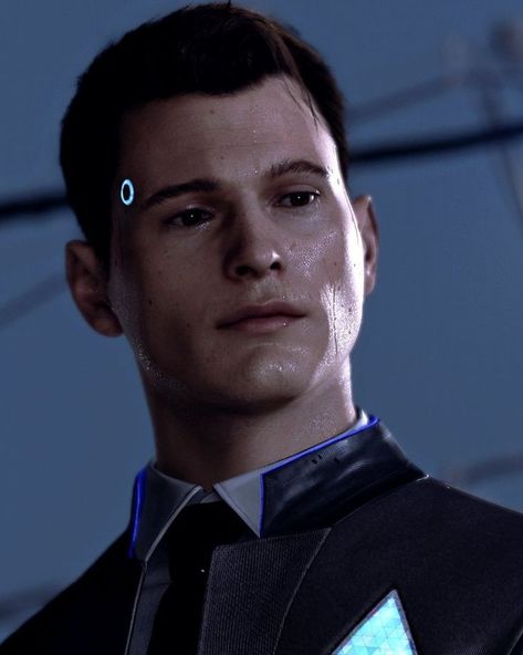 Connor Dbh, Connor Rk800, Detroit Become Human, Human, On Twitter, Twitter, Blue