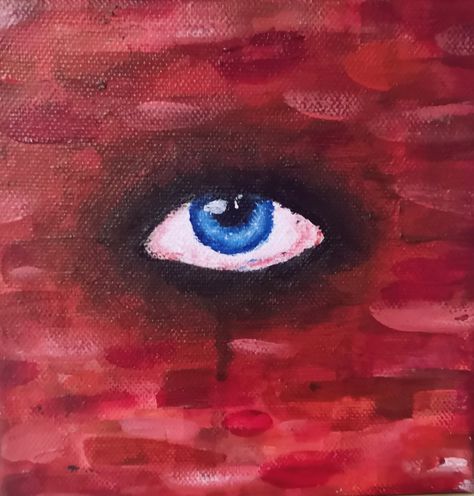 Acrilic Paintings Eye, Crying Eyes Painting, Crying Eye Painting, Bangladesh Drawing, Trippy Eye, Crying Eyes, Room Painting, Red Painting, Eye Painting