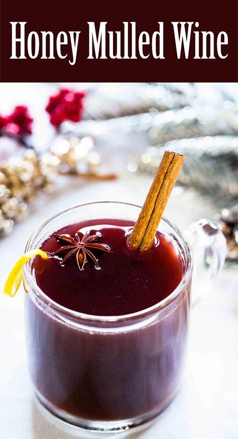 Get into the holiday spirit with Honey Mulled Wine! This red wine is sweetened with honey and spiced with cinnamon. It's an easy (and easy to love) winter warmer. #mulledwine #winter #holiday #christmas #party #simplyrecipes Best Mulled Wine Recipe, Wine Jelly Recipe, Mulled Wine Jelly, Wine Cocktail Recipes, Wine Jelly, Mulled Wine Recipe, Recipe For Teens, Wine Recipe, Mulling Spices