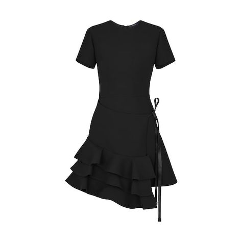 Frilled Skirt, Women Dress Collection, High Fashion Dresses, High Fashion Women, Louis Vuitton Official, Looks Chic, Fashion Design Clothes, Marchesa, Short Sleeve Dress