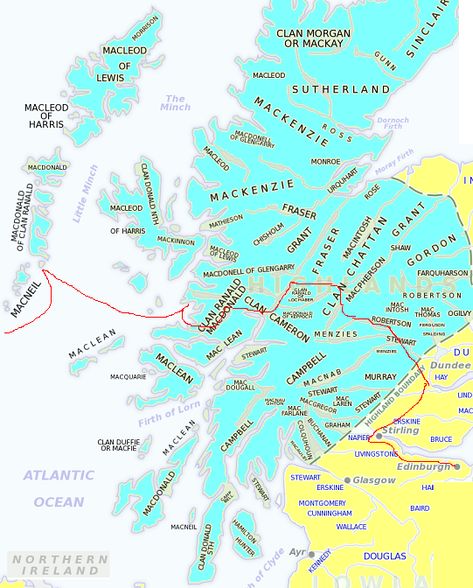 The Highland Clans in the 1745 Rising Clan Macdonald, Free Genealogy Sites, Ancestry Family Tree, Scotland History, Scotland Map, Scottish Ancestry, World History Lessons, Scotland Forever, Family Tree Genealogy