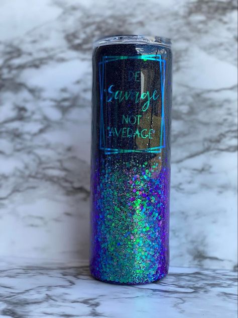 Be Savage Not Average, Savage Not Average, Glitter Tumbler Cups, Turquoise Glitter, Tyler Tx, Blue C, Tumbler Cups Diy, Day Drinking, Water Glasses