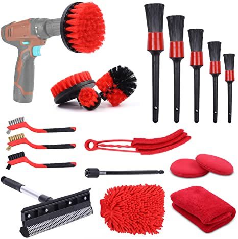 Car Detailing Kit, Car Detailing Interior, Car Cleaning Kit, Car Wash Brushes, Car Wash Equipment, Drill Brush, Auto Detailing, Rims For Cars, How To Clean Metal