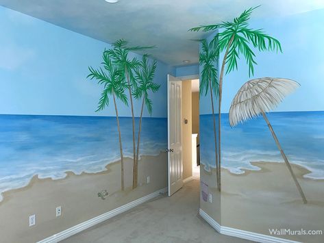 Ocean Wall Murals - Beach Theme - Underwater | Wall Murals by ColetteWall Murals by Colette Sea Murals, Ocean Mural, Beach Wall Murals, Beach Mural, Wall Murals Diy, Beach Themed Bedroom, Beach Inspiration, Beach Room, Wall Murals Painted