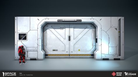 Sci-fi Door, Scifi Door, Big Ban, Futuristic Tech, Door Games, Sci Fi Props, Space Engineers, Loft Interior Design, Space Games