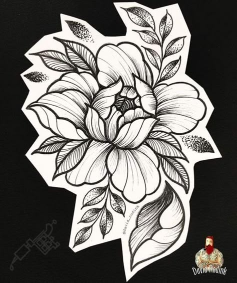 Traditional Flower Tattoo Design, Illustration Tattoo, Flower Tattoo Sleeve, Floral Tattoo Design, Diy Tattoo, Tattoo Life, Flower Tattoo Designs, Foot Tattoos, Tattoo Design Drawings