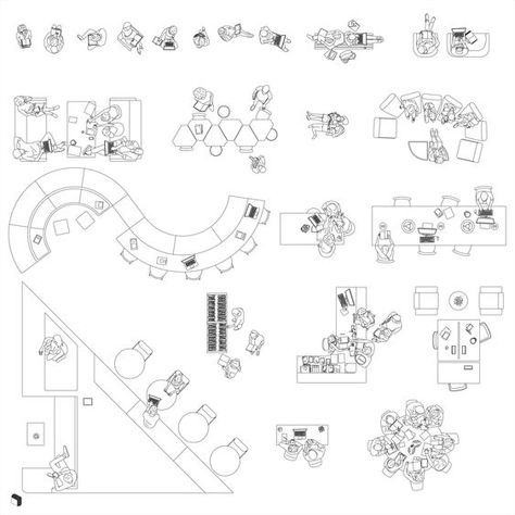 Book Cafe Plan Architecture, Library Top View, Library Floor Plan Architecture, Library Plan Architecture, Gathering Space Architecture, Cafe Plan Architecture, Library Design Architecture Plan Layout, Library Floor Plan, People Top View