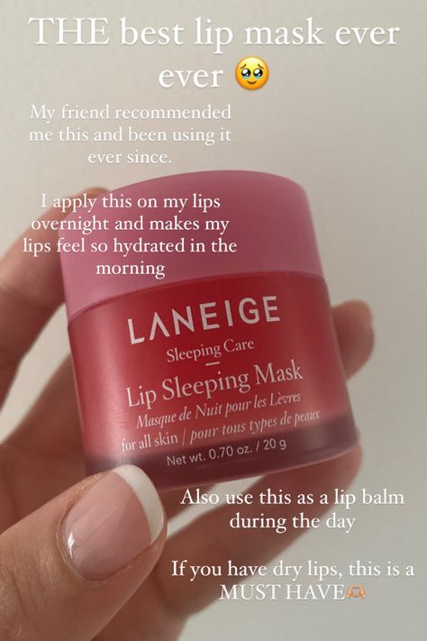 Lip Gloss Recipe, Laneige Lip, Lip Care Routine, Beauty Routine Tips, Hydrating Lip Balm, Lip Cosmetics, Basic Skin Care Routine, Shower Skin Care, Laneige Lip Sleeping Mask