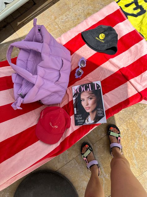 Holiday aesthetic. Lilac and red. Poolside aesthetic. House of sunny red cap. Lilac And Red Aesthetic, Poolside Aesthetic, Lilac And Red, Lilac Aesthetic, Aesthetic House, Holiday Aesthetic, House Of Sunny, Red Cap, Red Aesthetic