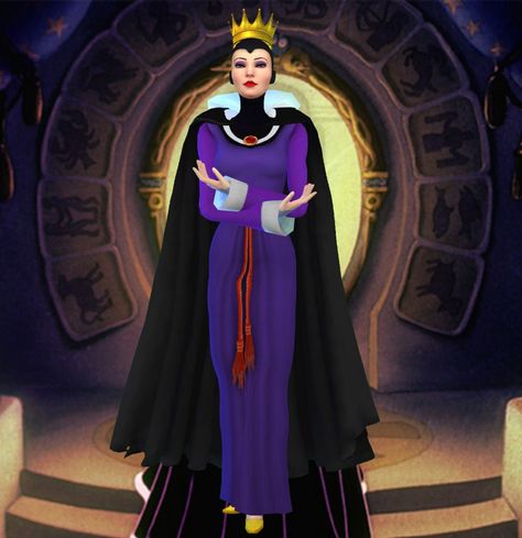 Sims 4 Evil Queen Cc, Sims 4 Snow White Cc, Snow White Stepmother, Evil Queen Dress, Sims Disney, Evil Queen Disney, Snow White Queen, Snow White Prince, Disney Evil Queen