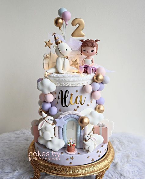 Birthday Cake For Baby Girl 2nd, 2nd Birthday Cake For Girl, Bunny Cake Birthday, Girls 2nd Birthday Cake, Lighthouse Cake, 2nd Birthday Cake, Cake Designs For Kids, Elegant Birthday Cakes, 2 Birthday Cake