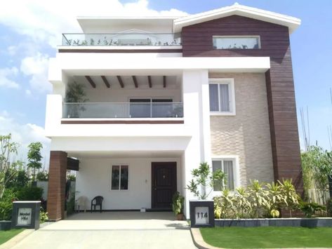 4200 sq ft 4 BHK 5T Villa for Sale in ... 3 Storey House Design, Two Story House Design, Lobby Interior Design, Independent House, Boundary Walls, Duplex House Plans, Lobby Interior, Architecture Building Design, Duplex House