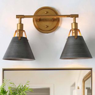 Farmhouse Bathroom Light Fixtures, Modern Classic Bathroom, Farmhouse Bathroom Light, Black Bathroom Light Fixtures, Gold Vanity Light, Black Bathroom Light, Bronze Vanity Lighting, Gold Vanity, Brass Vanity Light