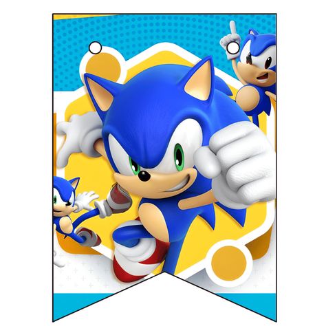 Sonic Birthday Banner Free Printable, Sonic Happy Birthday, Sonic Banner, Sonic Happy, Free Birthday Banner, Happy Birthday Banner Printable, Happy Birthday Sign, Sonic Party, Sonic Birthday