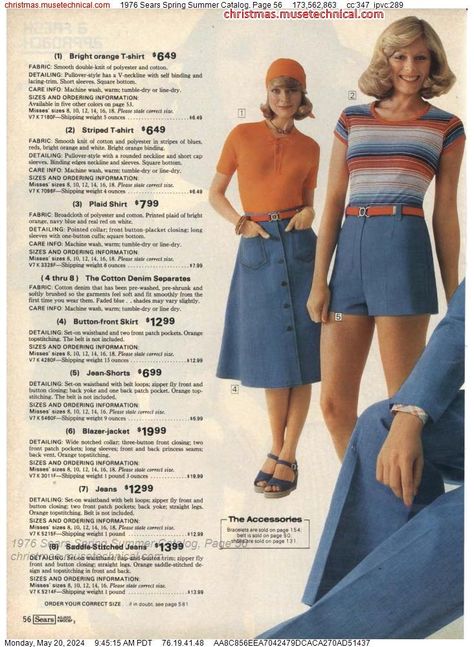 1976 Sears Spring Summer Catalog, Page 56 - Catalogs & Wishbooks Sears Catalog 1970s, 1976 Fashion, Hooked On A Feeling, Catalog Printing, 70 Fashion, Sears Catalog, 70’s Fashion, Fashion Catalogue, 1970s Fashion