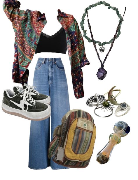 Hippie Fits, Mode Hippie, Earthy Outfits, Estilo Hippie, Diy Vetement, Hippie Style Clothing, Swaggy Outfits, Hippie Outfits, Lookbook Outfits