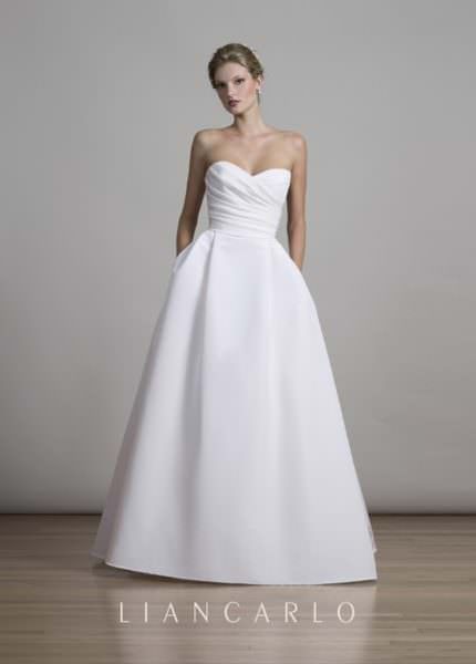 6868 Strapless Sweetheart Neckline Wedding Dress, Strapless Sweetheart Wedding Dress, Strapless Ball Gown Wedding Dress, Wedding Dresses With Pockets, Sweetheart Neckline Wedding Dress, Amsale Wedding Dress, Casual Wedding Dresses, Strapless Ball Gown, Wedding Dresses Taffeta