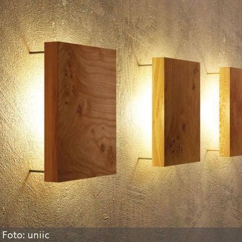 Wall Lamps Diy, Wooden Lights, Wooden Wall Lamp, Diy Wooden Wall, Wooden Lamps Design, Diy Luminaire, Wooden Wall Lights, Wood Lamp Design, Wood Wall Lamps